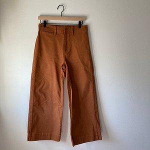 Madewell Emmett High Rise Wide Leg Cropped Pants size 26